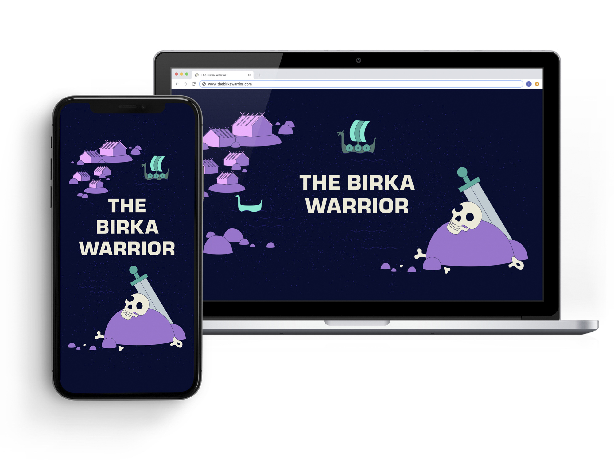 Birka Warrior webstory landing page desktop